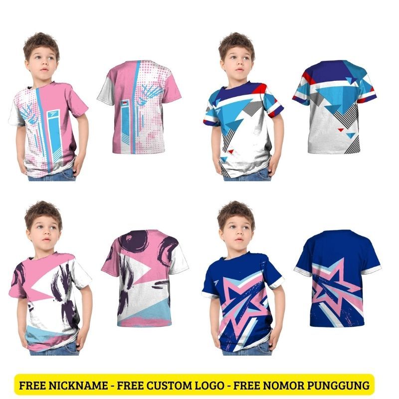 Dstore - Kaos Badminton Kaos Bulutangkis Anak Terbaik Custom Design 3