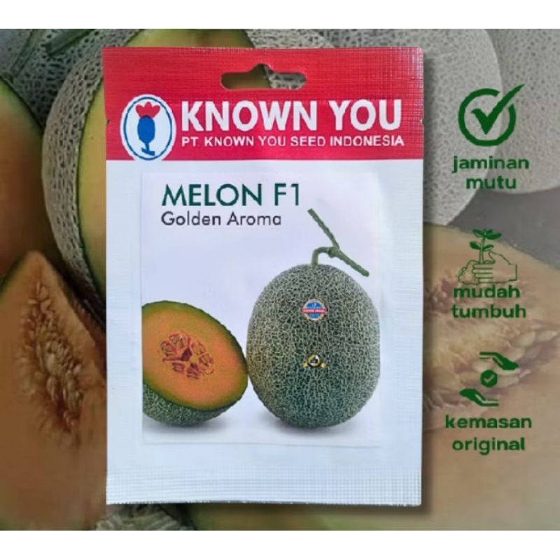 50 Biji Bibit Buah Melon Golden Aroma F1 Original