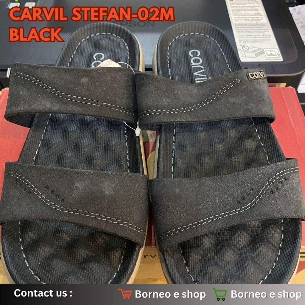 [BISA COD] sandal CARVIL 100% original/ sandal pria/sandal pria/sandal fashion CARVIL STEFAN-02M BLA