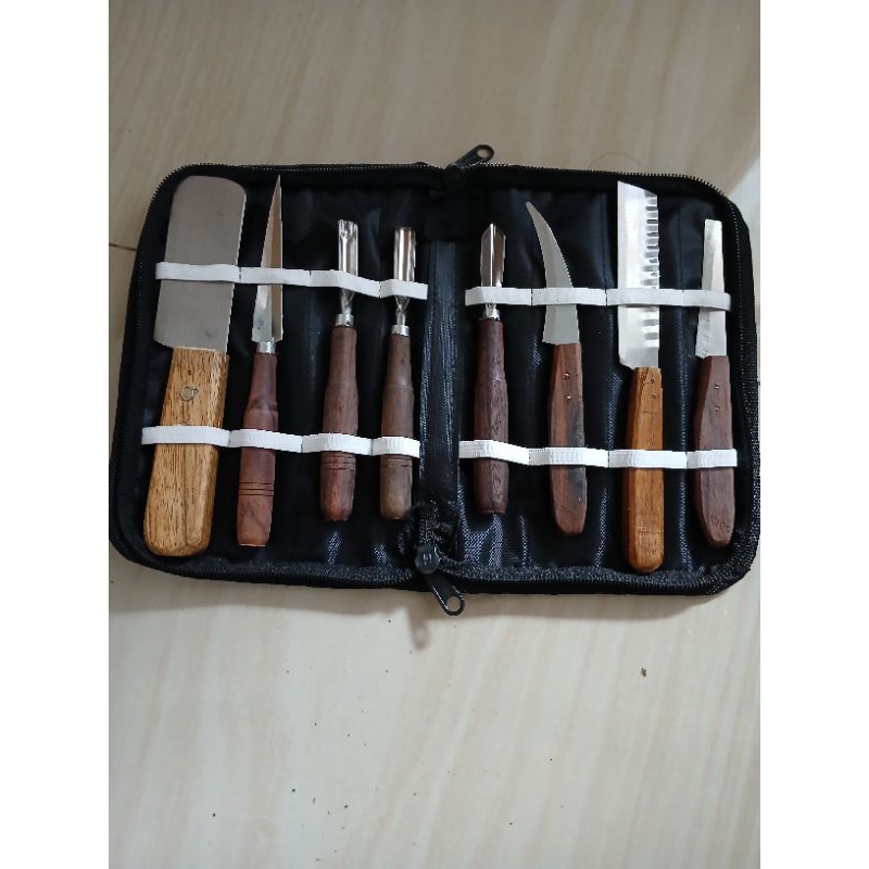 Dompet pisau buah dan sayur// Tas pisau buah dan sayur//dompet pisau ukir buah