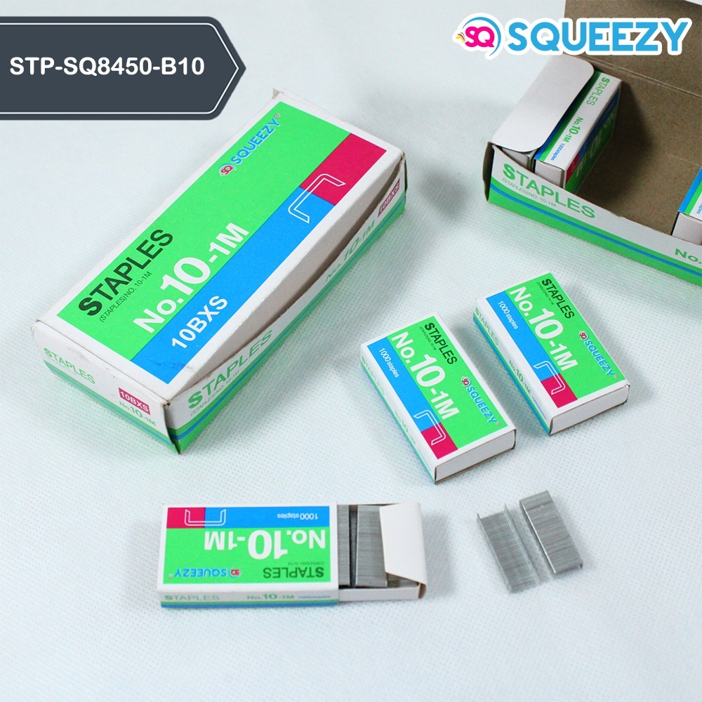 

Harga Grosir ( 1Packs/ 10 Boxes Kecil ) ISI /Refill Staples SQUEEZY No.10-1M