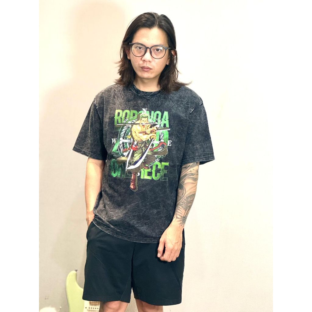 NRKY kaos distro washing anime one piece zoro bahan katun