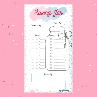 

GO SAVING Binder Saving Jar A6 / Saving Jar / Saving Challenge / Tantangan Menabung / Binder A6