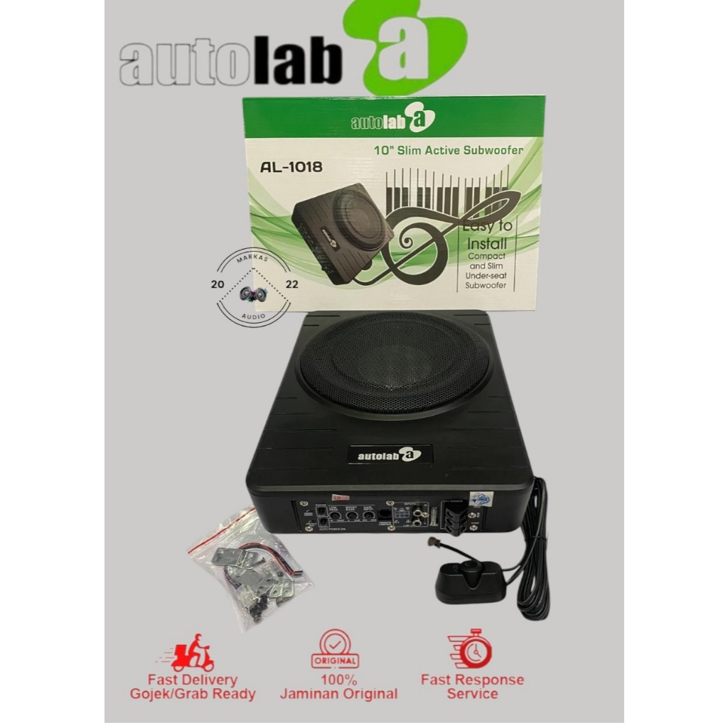 Subwofer kolong AUTOLAB AL-1018 Subwofer Aktif Kolong underseat Slim