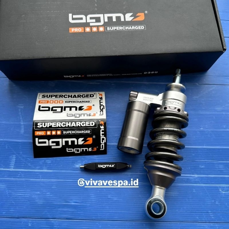 Shock Depan BGM Tabung Titanium Grey utk Smallframe, PTS