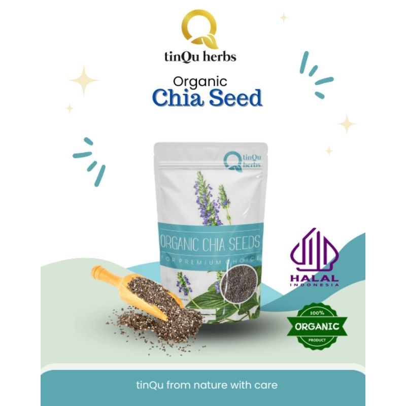 

Organic Chia Seed by herbal tinQu 250gr | Black Chiaseed Premium Original Super Food