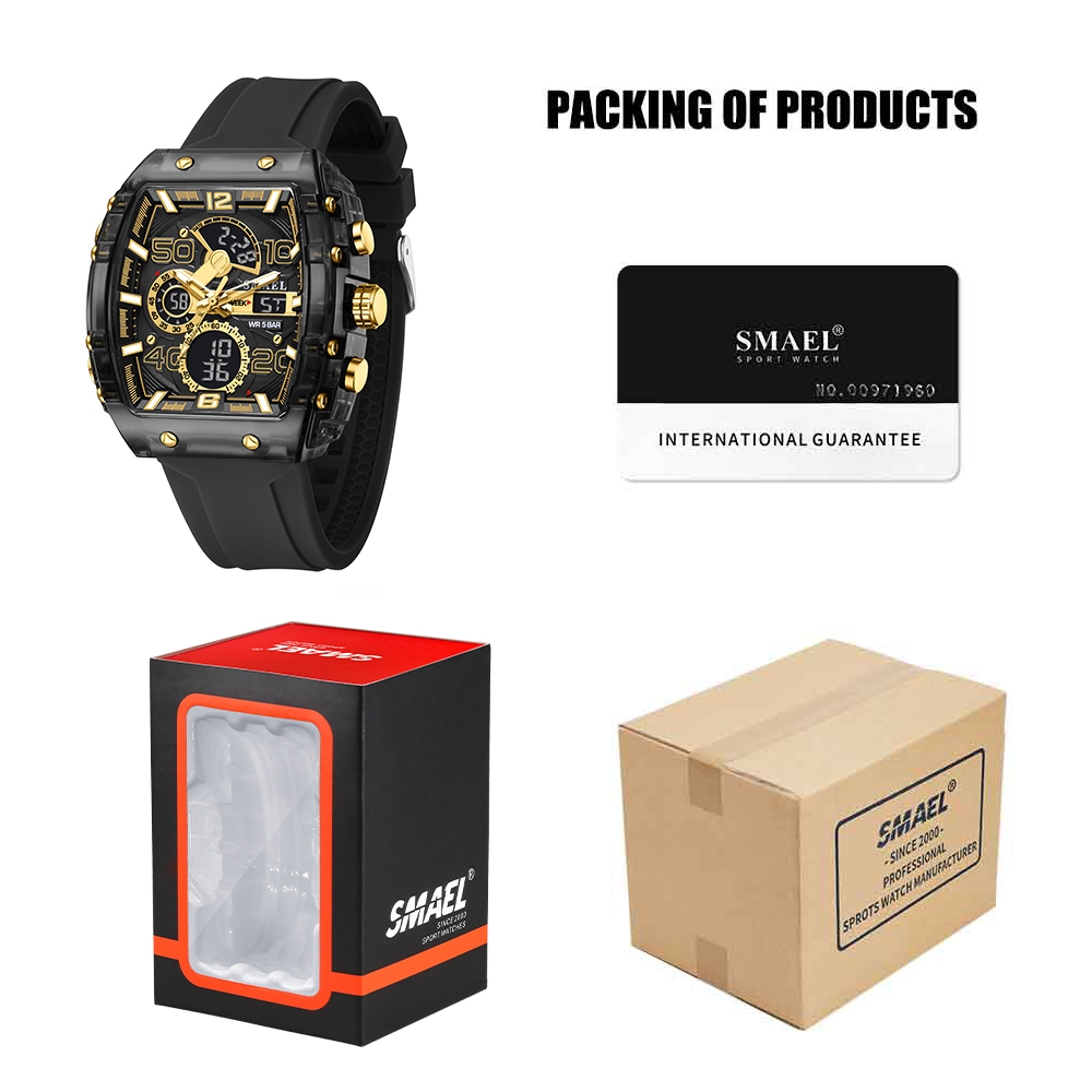 favorit smael 8109 jam tangan elektronik pria multifungsi tahan air dan bercahaya dalam gelap