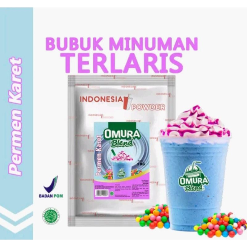 

Omura Blend Bubuk Minuman 1kg Rasa Permen Karet