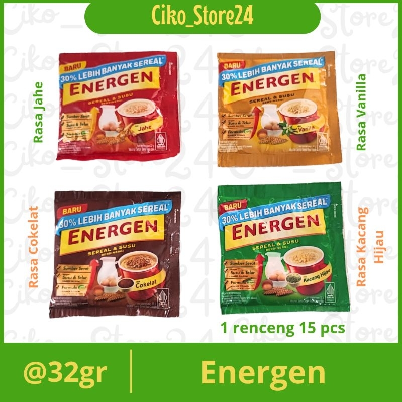 

Energen Sereal dan Susu @34 gr 1 renceng isi 10 pcs