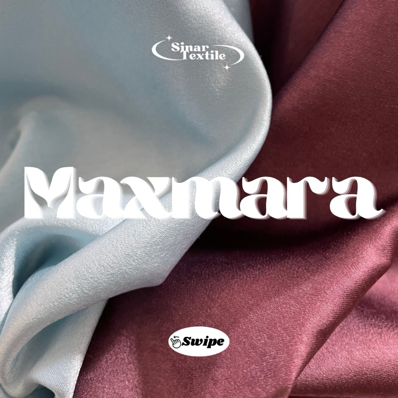 0,5 meter Kain maxmara premium tidak nerawang kain silk