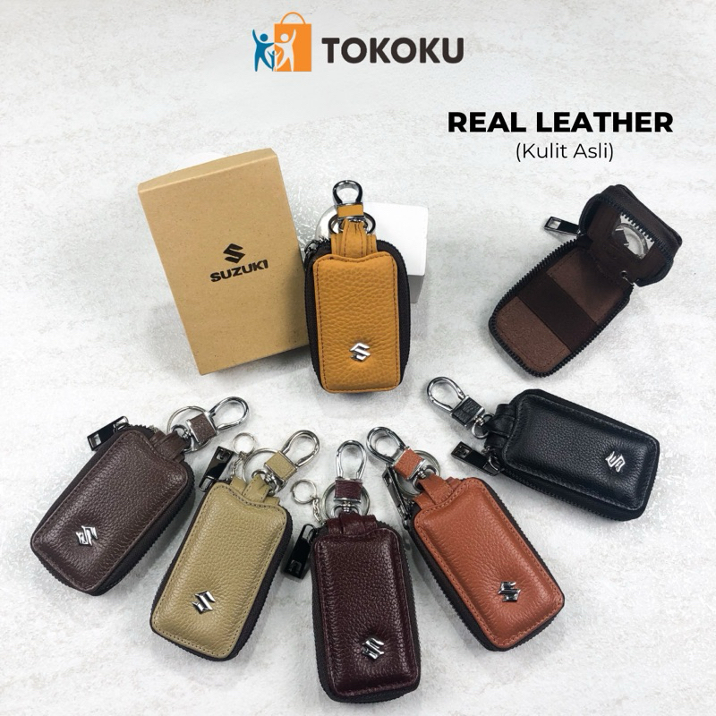 Gantungan Kunci Mobil Motor Tempat STNK Kulit Sintetis Dompet Dokumen Kunci Keyless