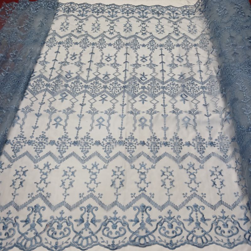 kain Tulle sapto bordir/ Tile Etnik bordir/ sapto bordir-motif terbaru