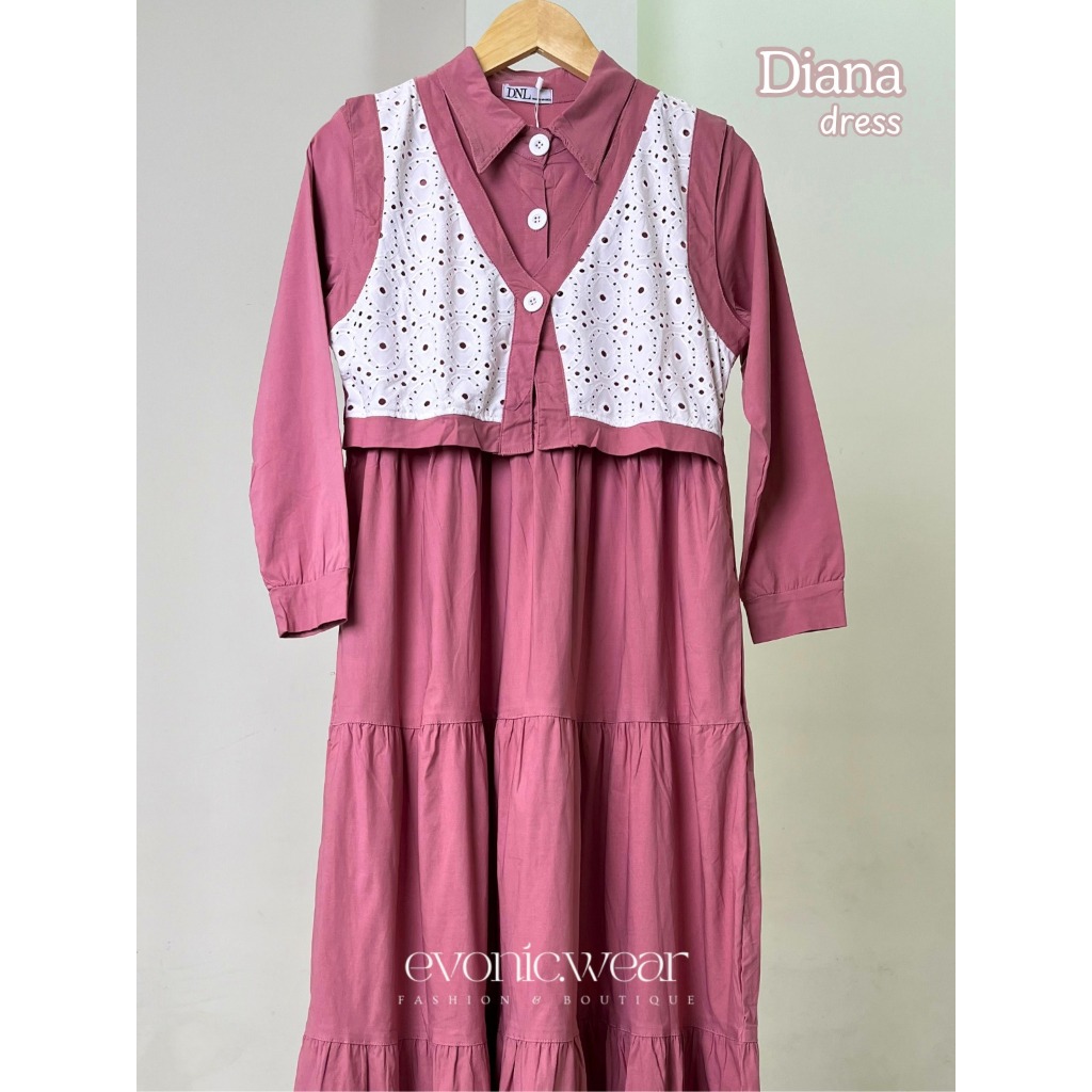 DIANA dress gamis remaja terbaru | dress lebaran model terkini outfit bukber outfit lebaran 2025