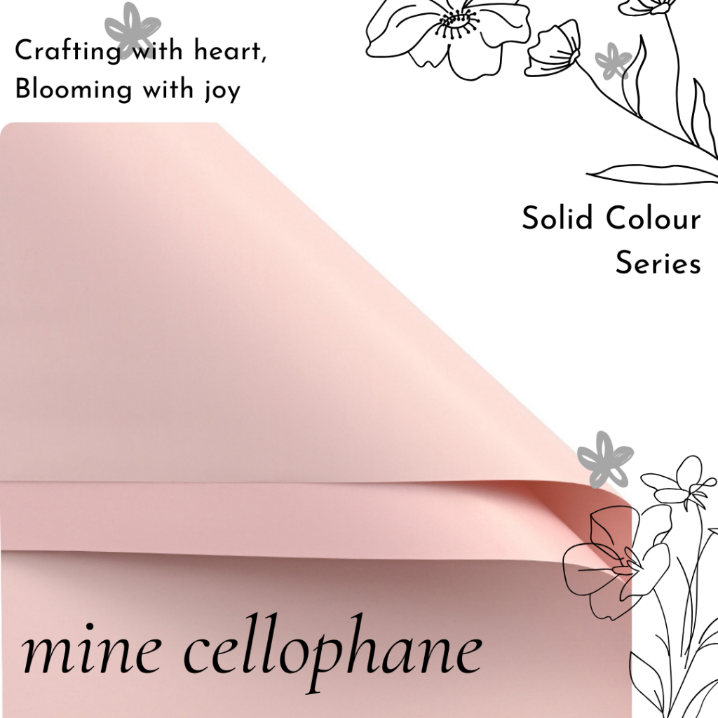 

[20 Lembar] Wrapping Paper Buket 1 Warna / Solid Color Pink / Varian Warna Pink Kertas Bunga TERMURAH