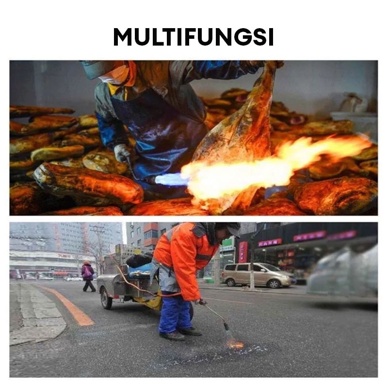 D3W! Alat Bakar Heating Torch Gas GRATIS SELANG 1.2M, KONEKTOR GAS, PIPA, 2PCS RING