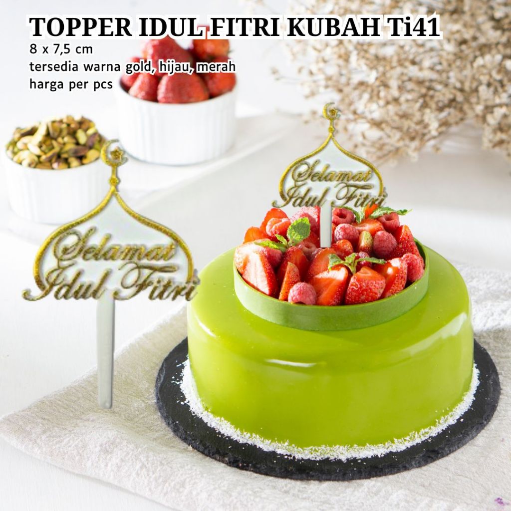 CAKE TOPPER IDUL FITRI MASJID/ TOPPER IDUL FITRI KUBAH/ HIASAN KUE RAMADHAN/ HIASAN KUE BENTUK MASJI