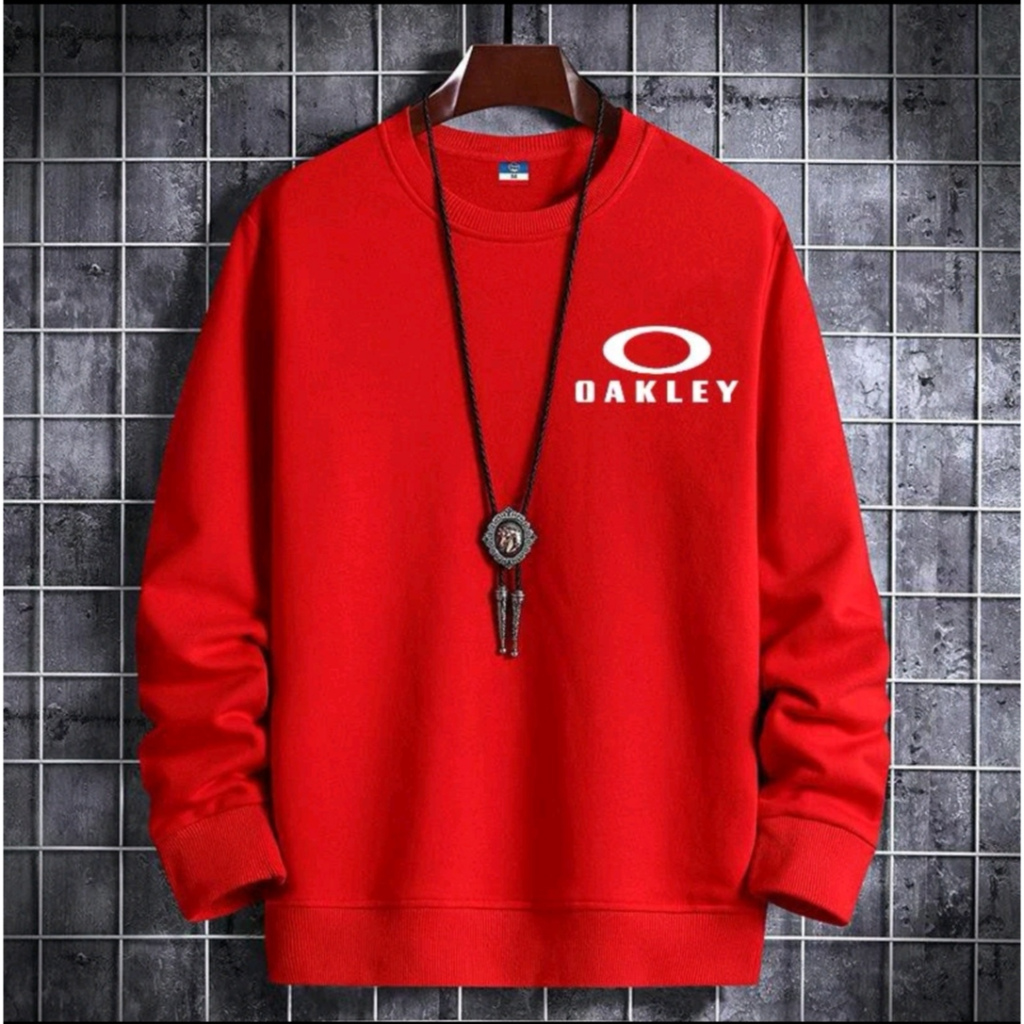 Flash Sale Sweater Keren Crewneck Elegan Kaos Pria Trendy Sweatshirt Kasual Sweter Kekinian Oakley