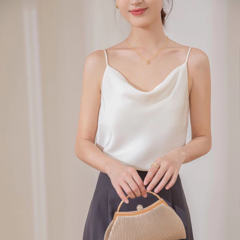 tank top satin (bisa request size jumbo big size xxxxl ) / atasan wanita dalaman polos / camisole sa