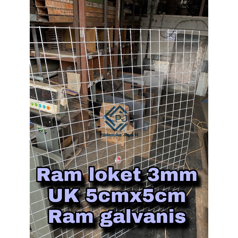 Ram loket 3mm , UK 5cmx5cm. ram galvanis 3mm. ukuran tersedia mulai 60cm