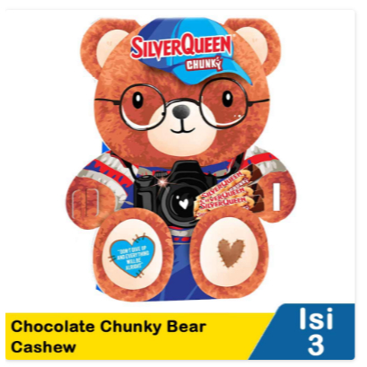 

silver queen chocolate chunky bear cashew 3x26g