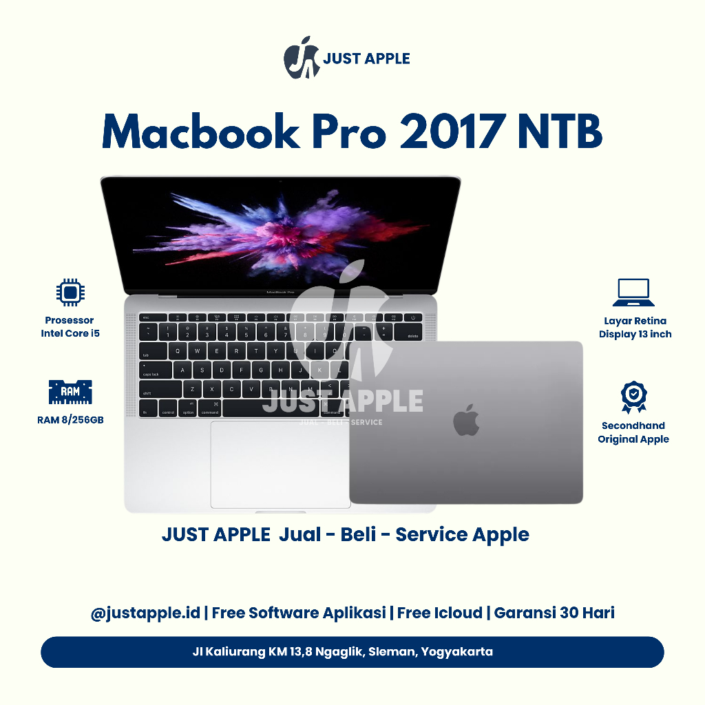 [ HARGA MURAH ] MACBOOK PRO 2017 13 INCH NON TOUCHBAR RAM 8 GB 16 GB 128 GB 256 GB SECOND ORIGINAL