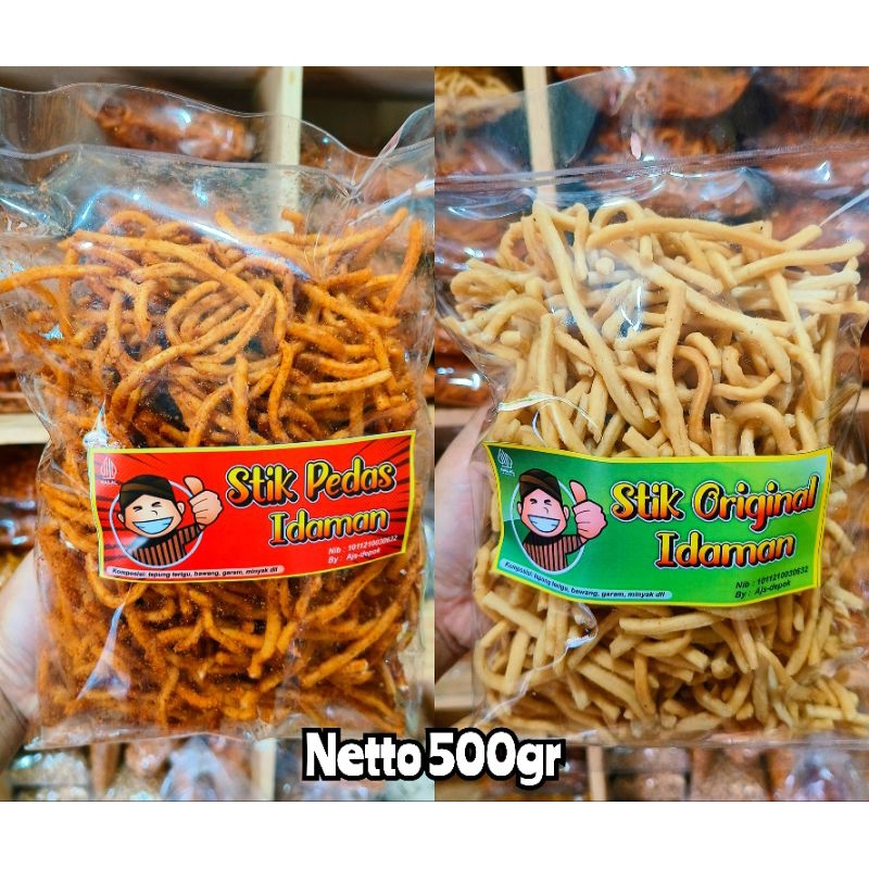 

SISTIK ORIGINAL/ STIK ORI/ SNACK SISTIK /CISTIK ORI DAN PEDAS ASIN 500GR
