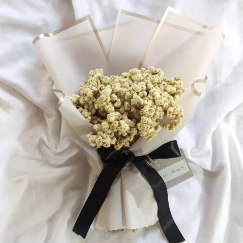 BUKET BUNGA EDELWEIS BESAR/BOUQUET BUNGA EDELWEIS /BUCKET BUNGA KERING/BUKET DRY FLOWER EDELWEIS/BOU
