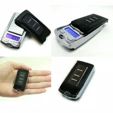 Timbangan Emas Kecil Mini Pocket Scale Akurasi 0,01 Model Gantungan Kunci Remot Mobil