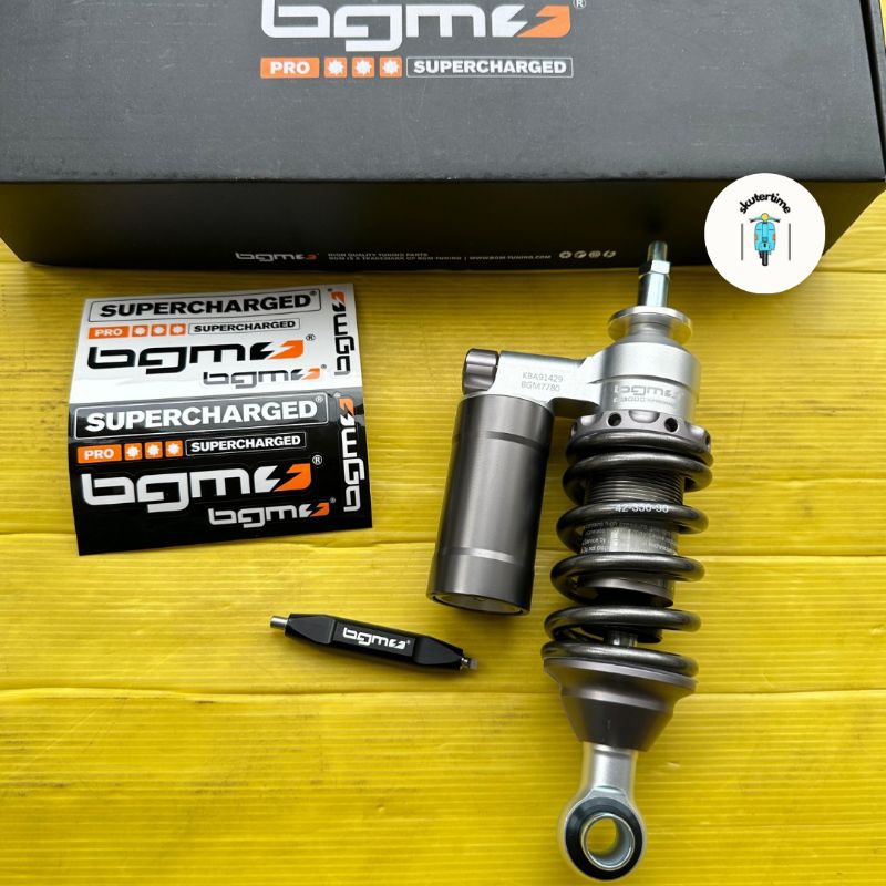 Shock depan BGM Tabung titanium grey utk smallframe pts dkk