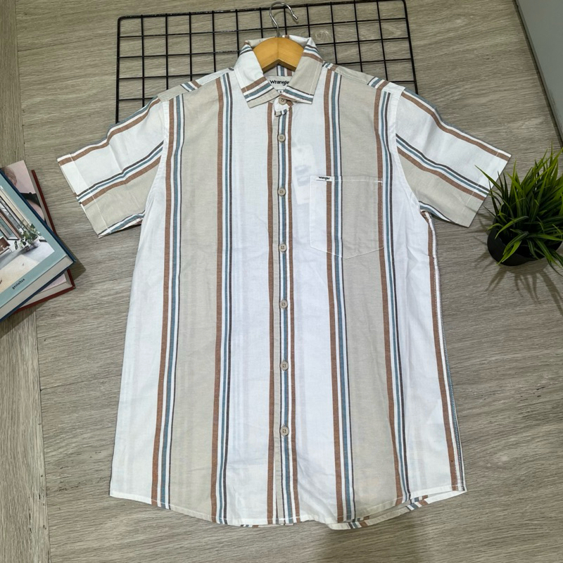 kemeja wrangler pria original katun