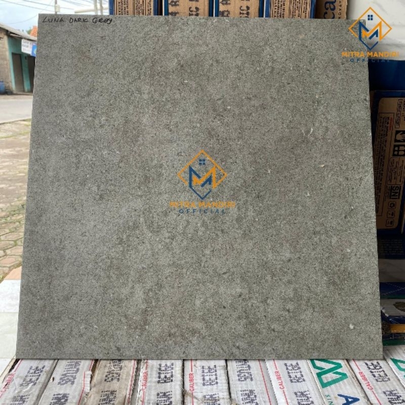 keramik lantai 50x50 Luna dark grey | Platinum | Matt
