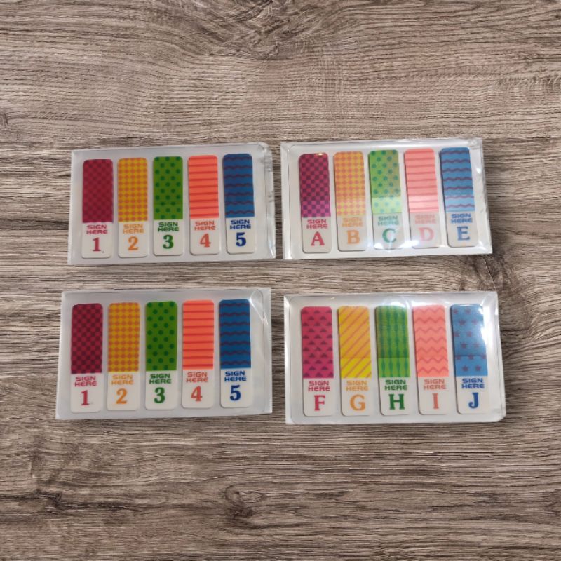 

STICKY NOTE/Memo penanda buku sign angka dan huruf