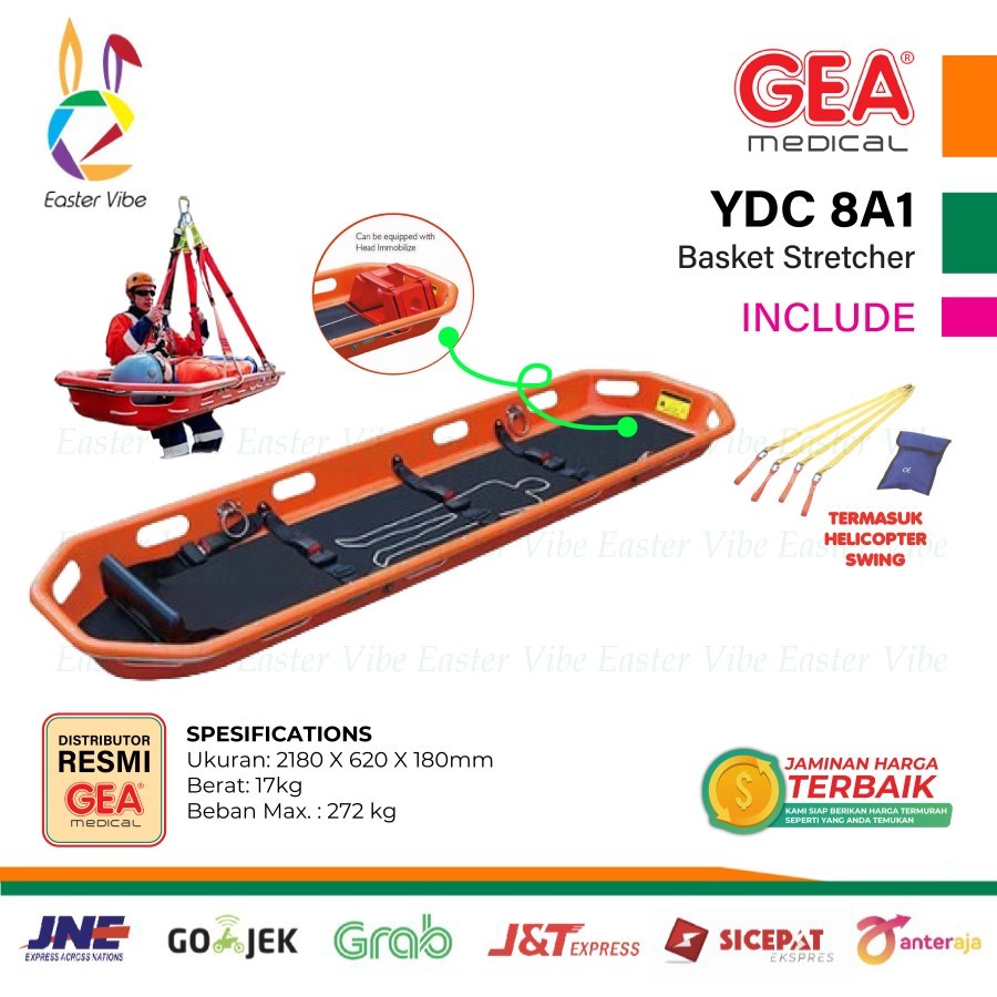 GEA YDC 8A1 BASKET STRETCHER TANDU DARURAT GEA YDC 8B1 8A1 STRETCHER