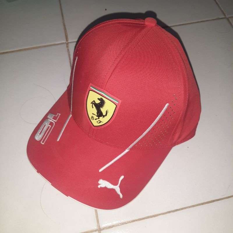 Preloved Scuderia Ferrari Cap Charles Leclerc 2024 Season Formula 1 F1 Topi