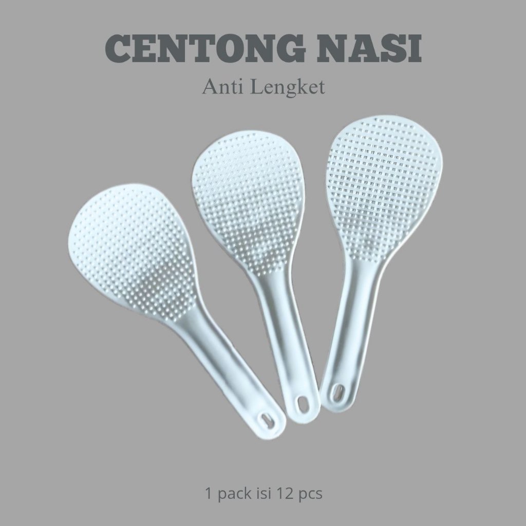 Centong Nasi Sendok Nasi Plastik Putih - 1 LUSIN