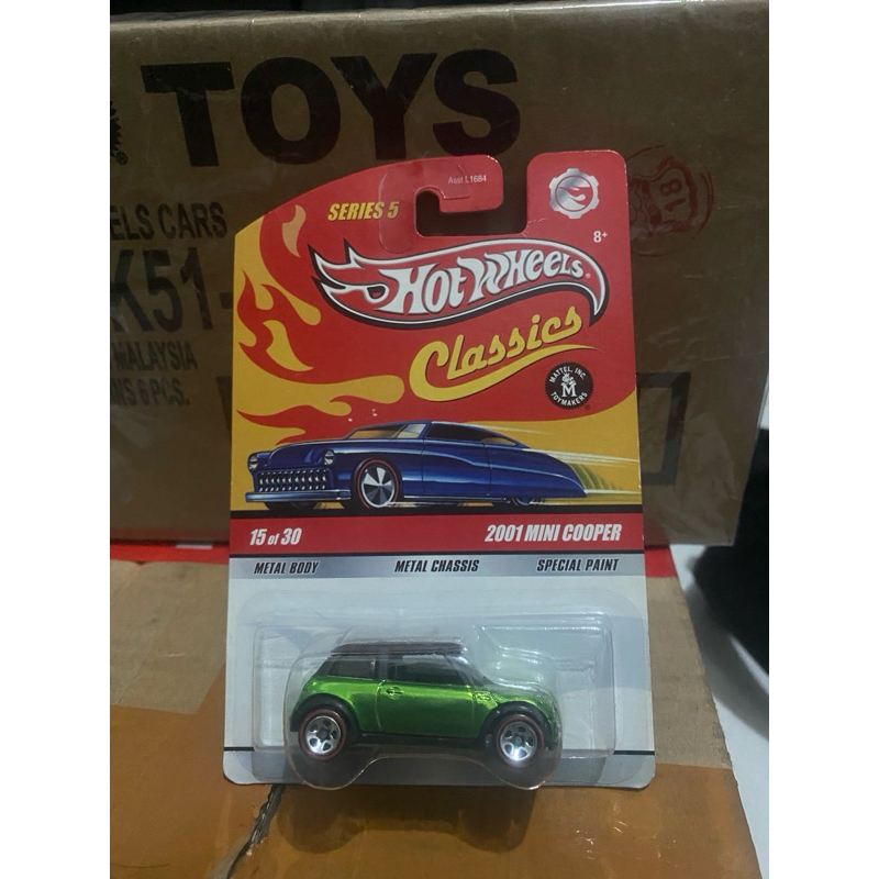 hot wheels classics 2001 mini cooper hijau