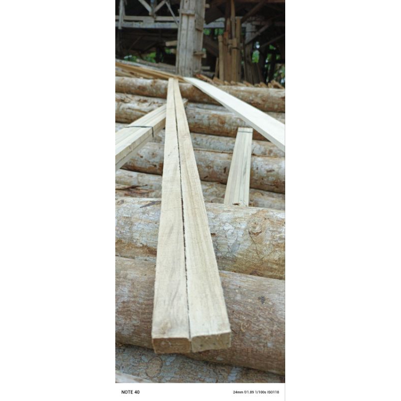 2x3 KAYU RENG Reng kayu 2x3 CM PANJANG COSTUM KAYU RENG KASAR BELUM DI SERUT