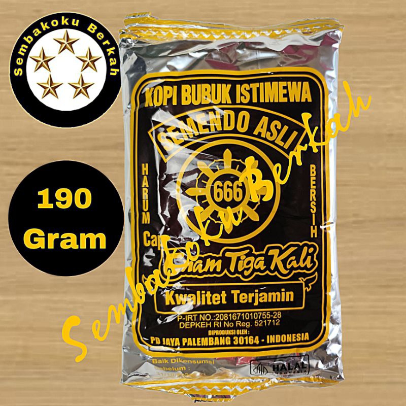 

Kopi Semendo Asli Cap 666 190gr (GRATIS ONGKIR INSTANT)