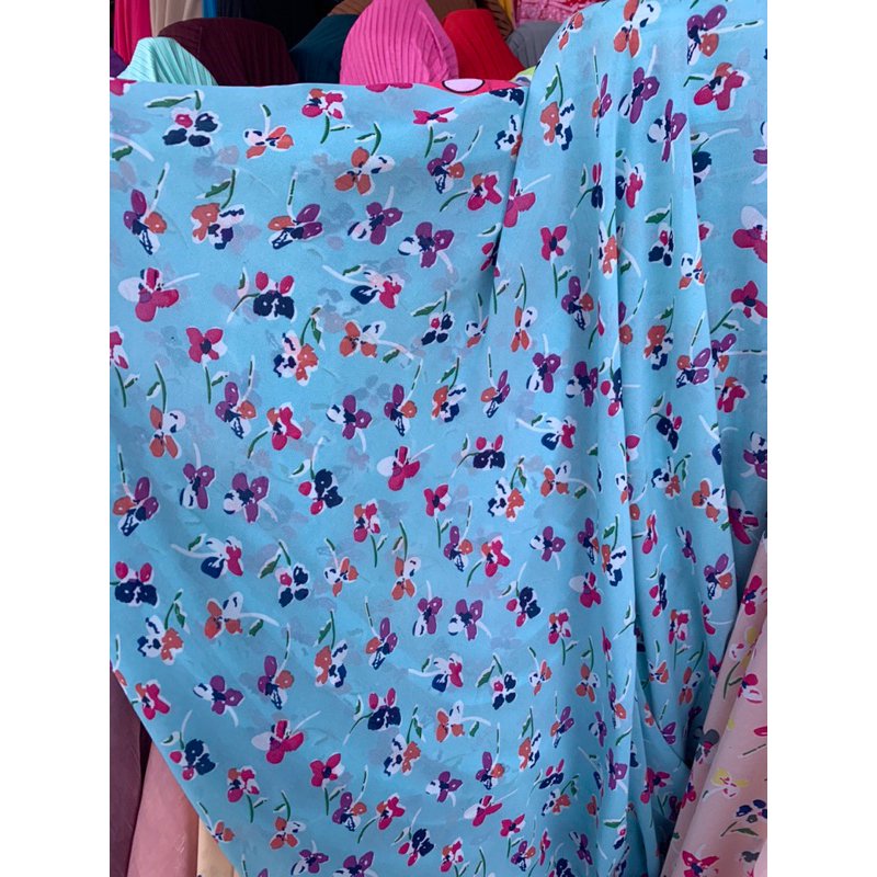 kain sifon motif - kain sifon bunga - kain sifon ceruty motif