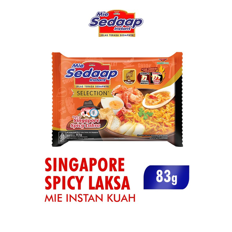 

MIE SEDAP 3PC SINGAPORE SPICY LAKSA 83g