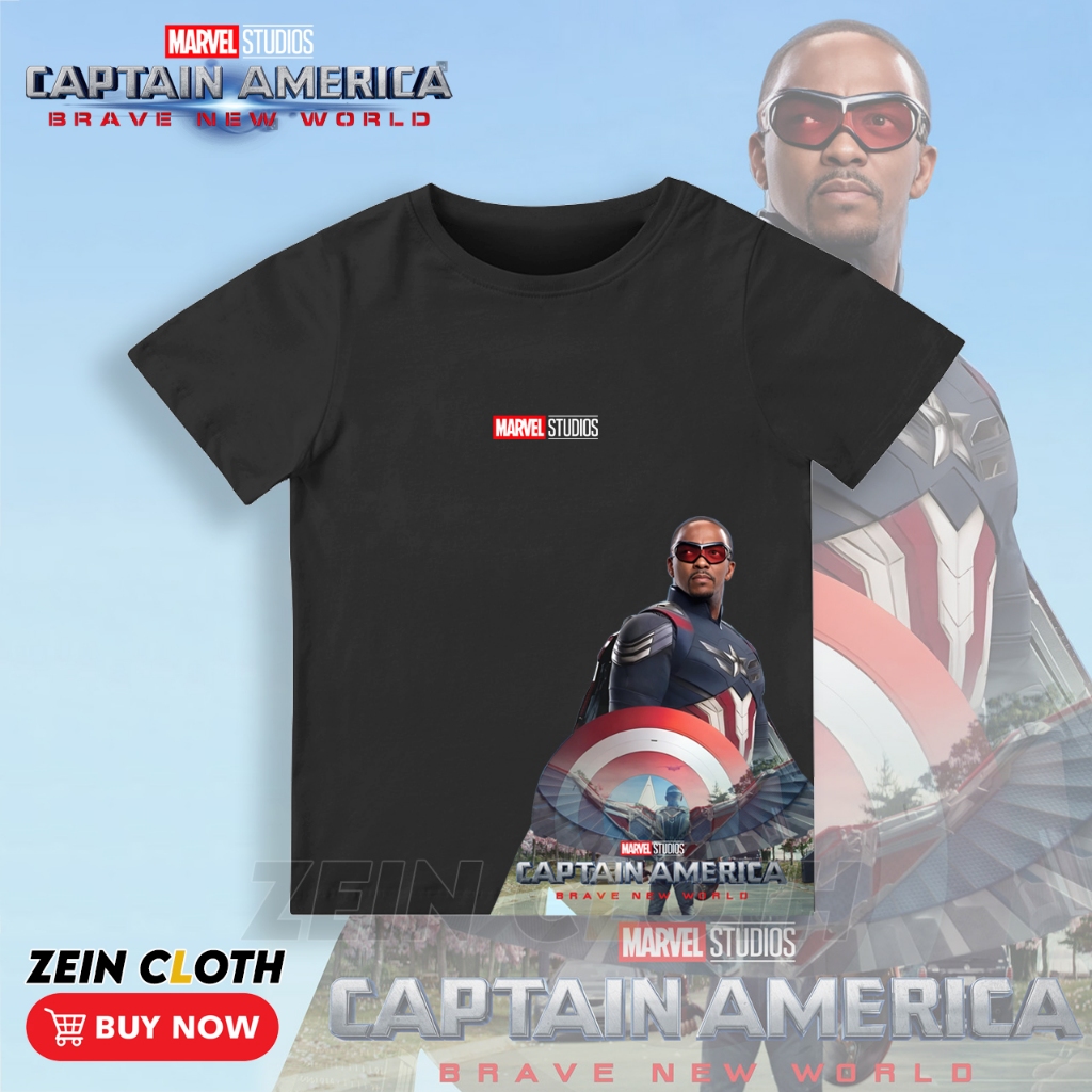 Kaos Baju Anak Captain America Brave New World / Kaos Captain America Anak