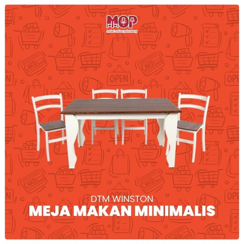 Olympic Dinning Table /DTM Winston/meja makan 4 kursi
