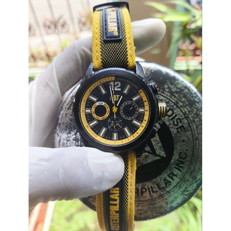 (Harga Net) Jam Tangan Caterpillar YO 169 (Chrono Day, Date, 24 Hours) All Original + Box Fungsi2 No