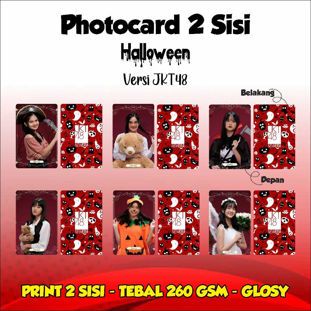 EDISI HALLOWEEN Photocard JKT48 2023 Unofficial Photo Card Bisa Di Request Member SATUAN MURAH