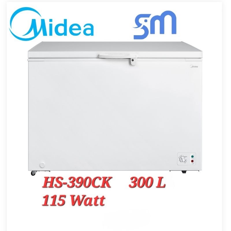 Chest Freezer Midea HS-390CK 300 Liter HS 390 CK Freezer Box
