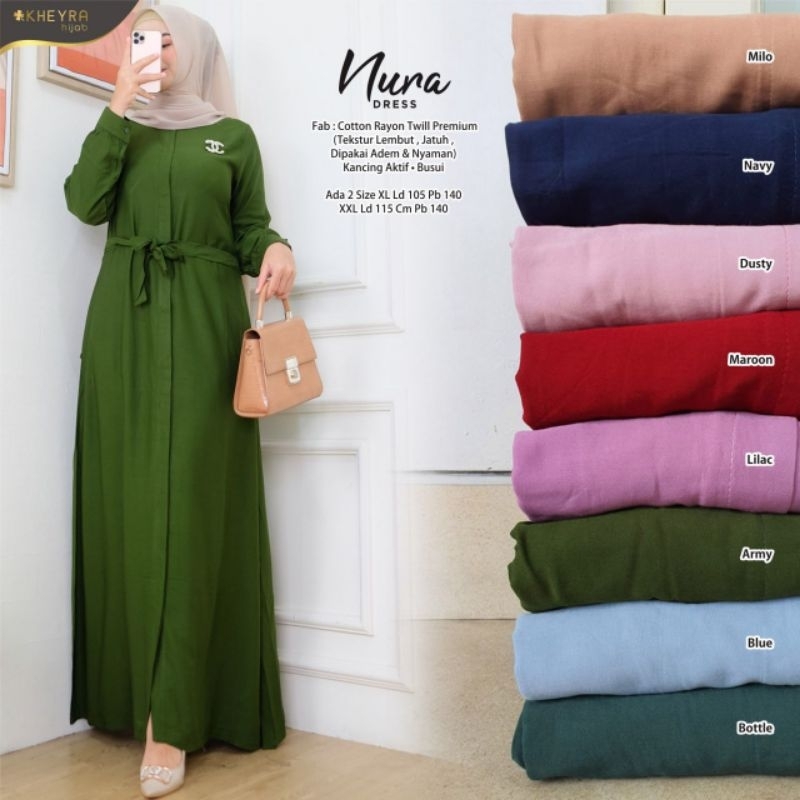Nura Dress  by kheyra fashion|| Cotton Rayon Premium size XL XXL