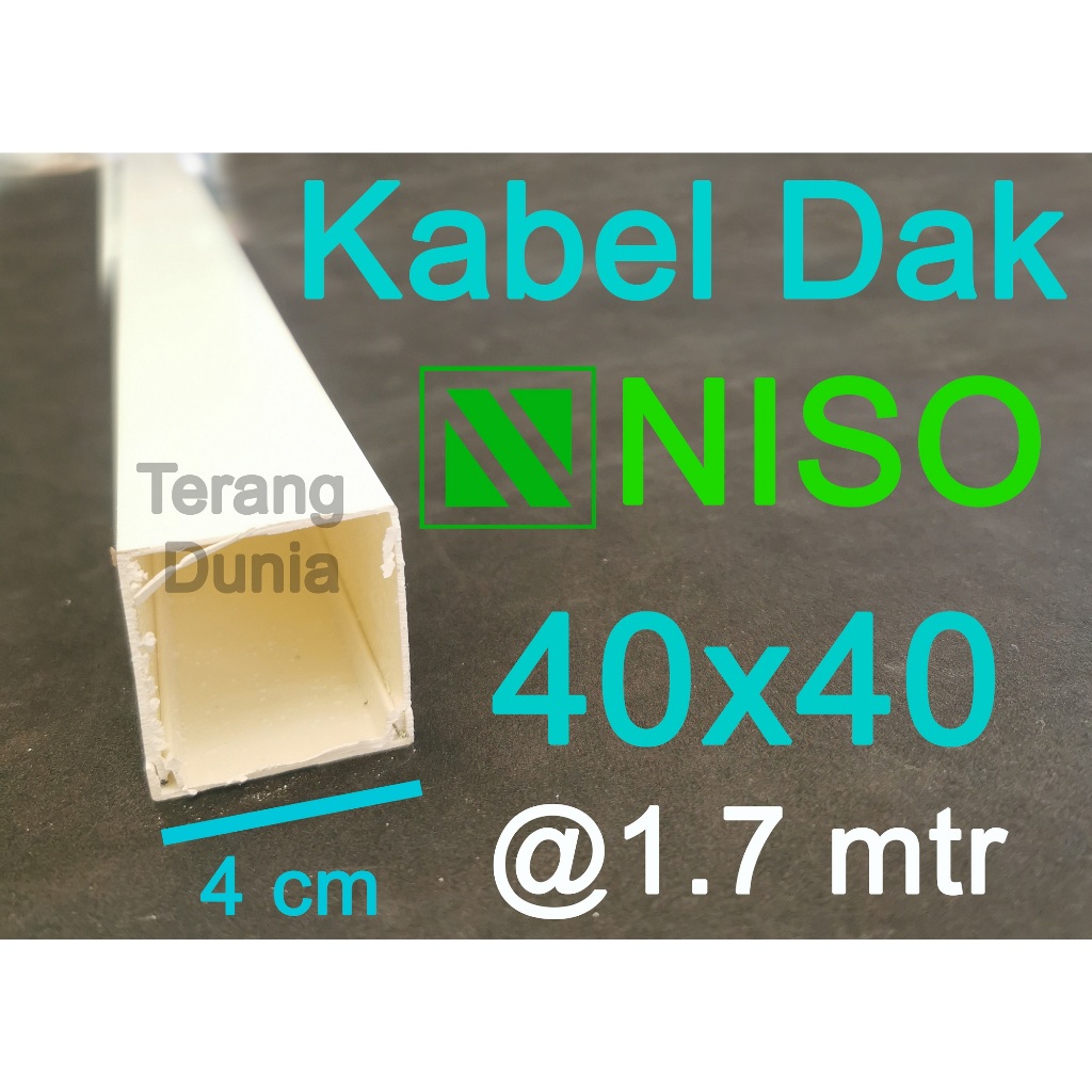 Kabel Dak 4cm x 4cm Kabel Dak Persegi 4cm x 4cm Pelindung Kabel Kabek Dak Niso 40x40