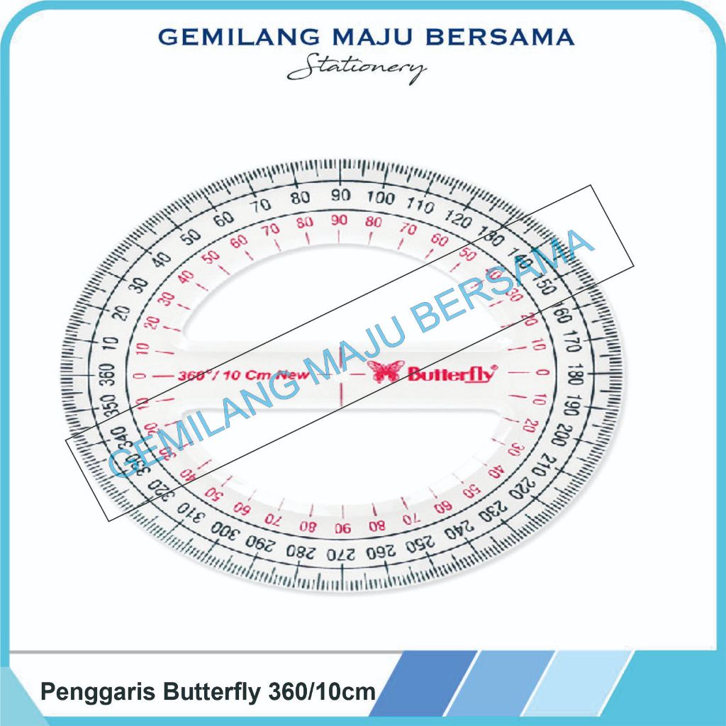 

Mistar Penggaris Butterfly Busur No. 9 360/12cm