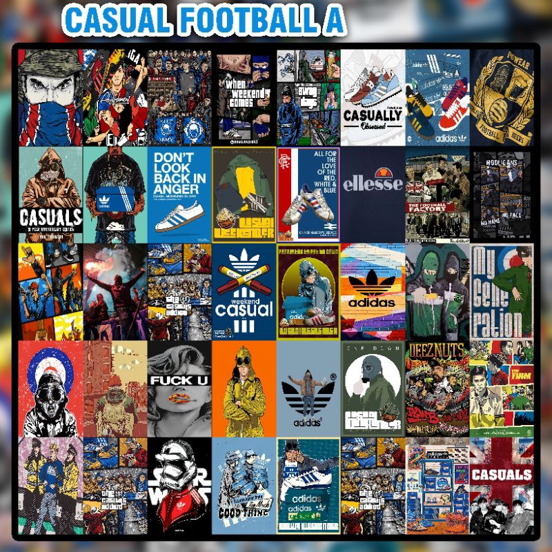 poster dinding casual Football seri A