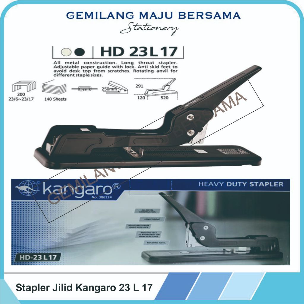 

Stapler / Stepler Heavy Duty Kangaro 23 L 17